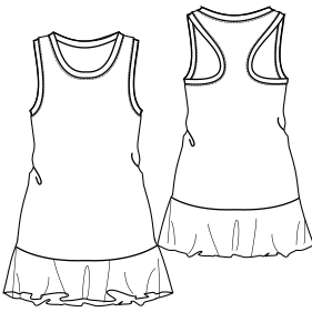 Fashion sewing patterns for LADIES Dresses Tennis Dress 7605